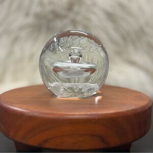 Caithness Starwatch Art Glass Paperweight Scotland Collectible Hand-Blown Clear